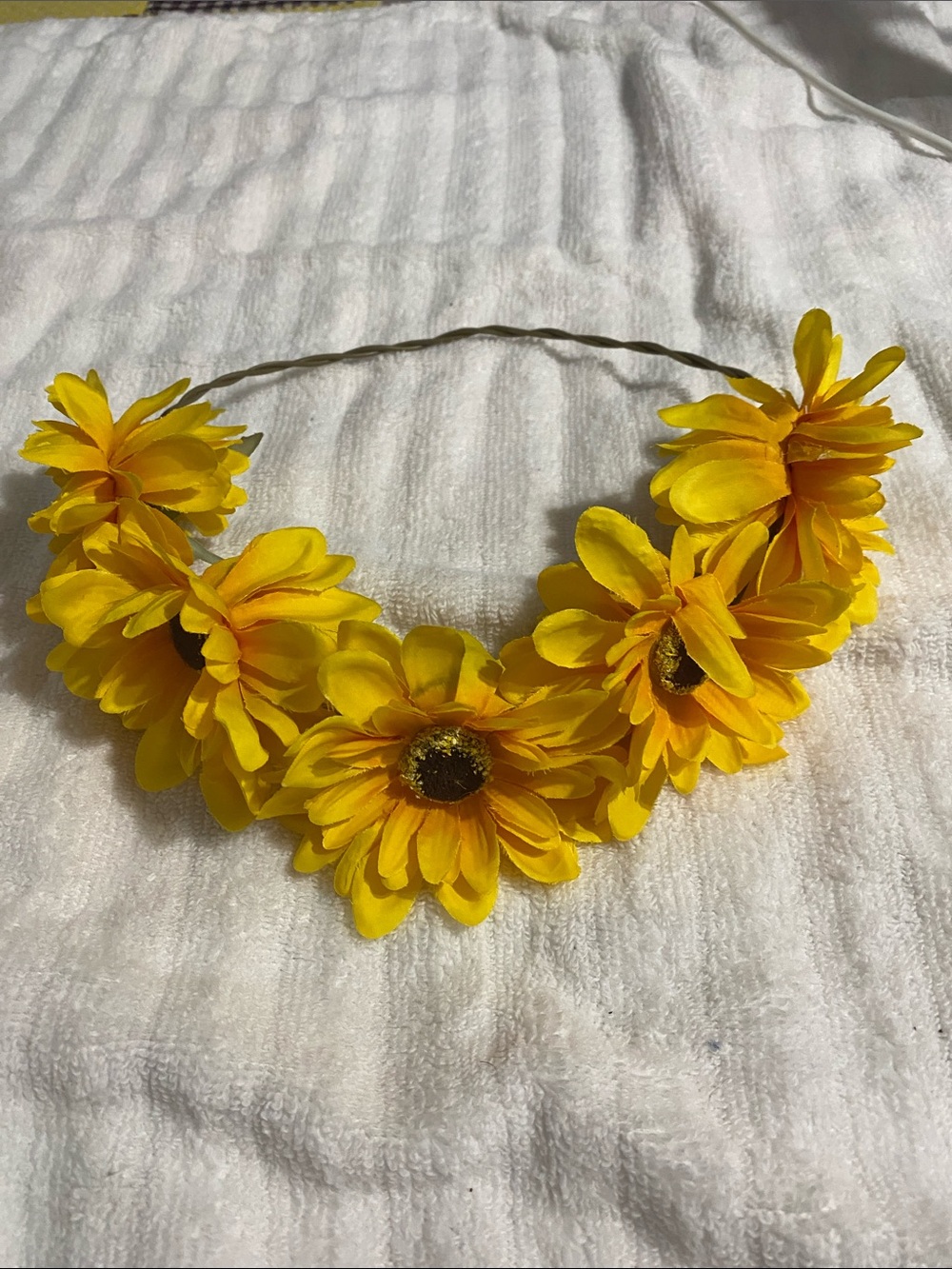 Yellow Daisy Flower Crown Headband